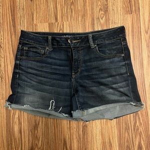 American Eagle Midi Super Stretch Jean Shorts, Size 14